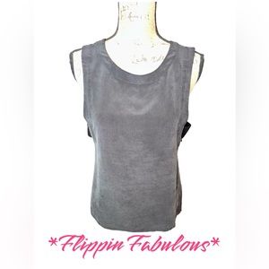 Chaser ~ greyish black Crepe Silk Tank Top Size xs